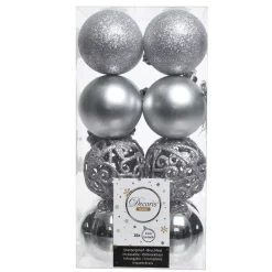 Confezione di 16 palline di Natale (D60 mm) Alpine multi Argento