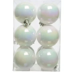Confezione di 12 palline di Natale (D60 mm) Alpine Bianco perlato