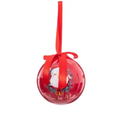 Confezione di 3 palline di Natale (Ø75 mm) Primo Natale Rosso