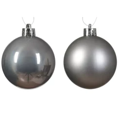 Confezione di 12 palline di Natale (D60 mm) Alpine Grigo marmo