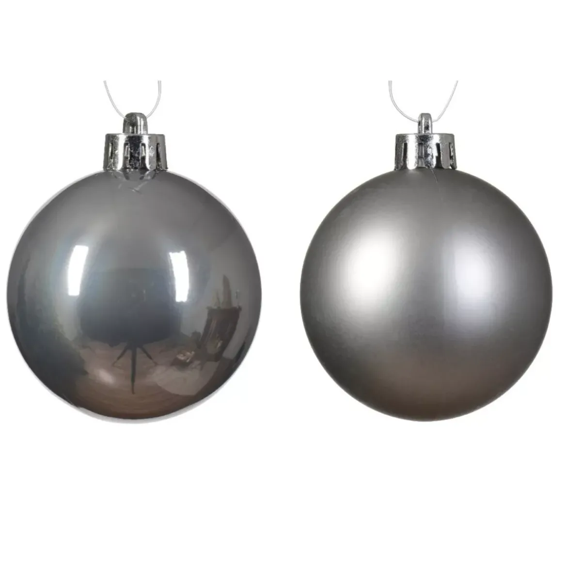 Confezione di 12 palline di Natale (D60 mm) Alpine Grigo marmo