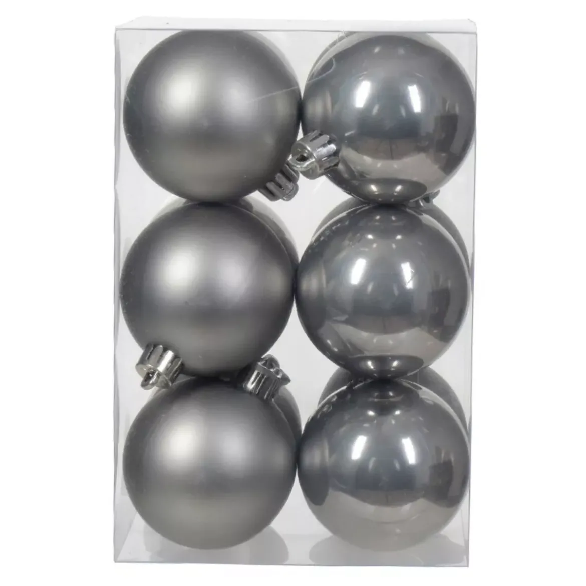 Confezione di 12 palline di Natale (D60 mm) Alpine Grigo marmo