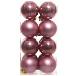 Confezione di 16 palline di Natale (D40 mm) perle Alpine Rosa antico
