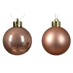Confezione di 16 palline di Natale (D40 mm) Alpine Rosa scintillate