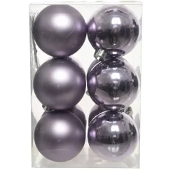 Confezione di 12 palline di Natale (D60 mm) Alpine Lilla