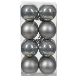 Confezione di 16 palline di Natale (D40 mm) Alpine Grigo marmo