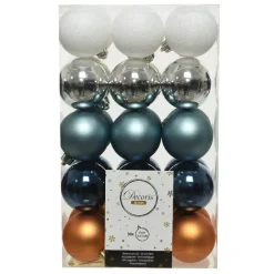 Confezione di 30 palline di Natale (D60 mm) Alpine multi Blu ghiaccio