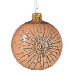 Confezione di 6 palline di Natale (D80 mm) in vetro Sillis Ginger