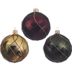 Confezione di 6 palline di Natale (Ø80 mm) Carreaux Multicolore