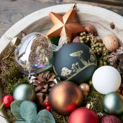 Confezione di 6 palline di Natale (D80 mm) in vetro Champignons Pistacchio
