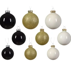 Confezione di 21 palline di Natale (D70 mm) Cristal in vetro Bianco panna