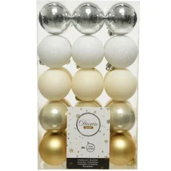 Confezione di 30 palline di Natale (D60 mm) Alpine multi Bianco