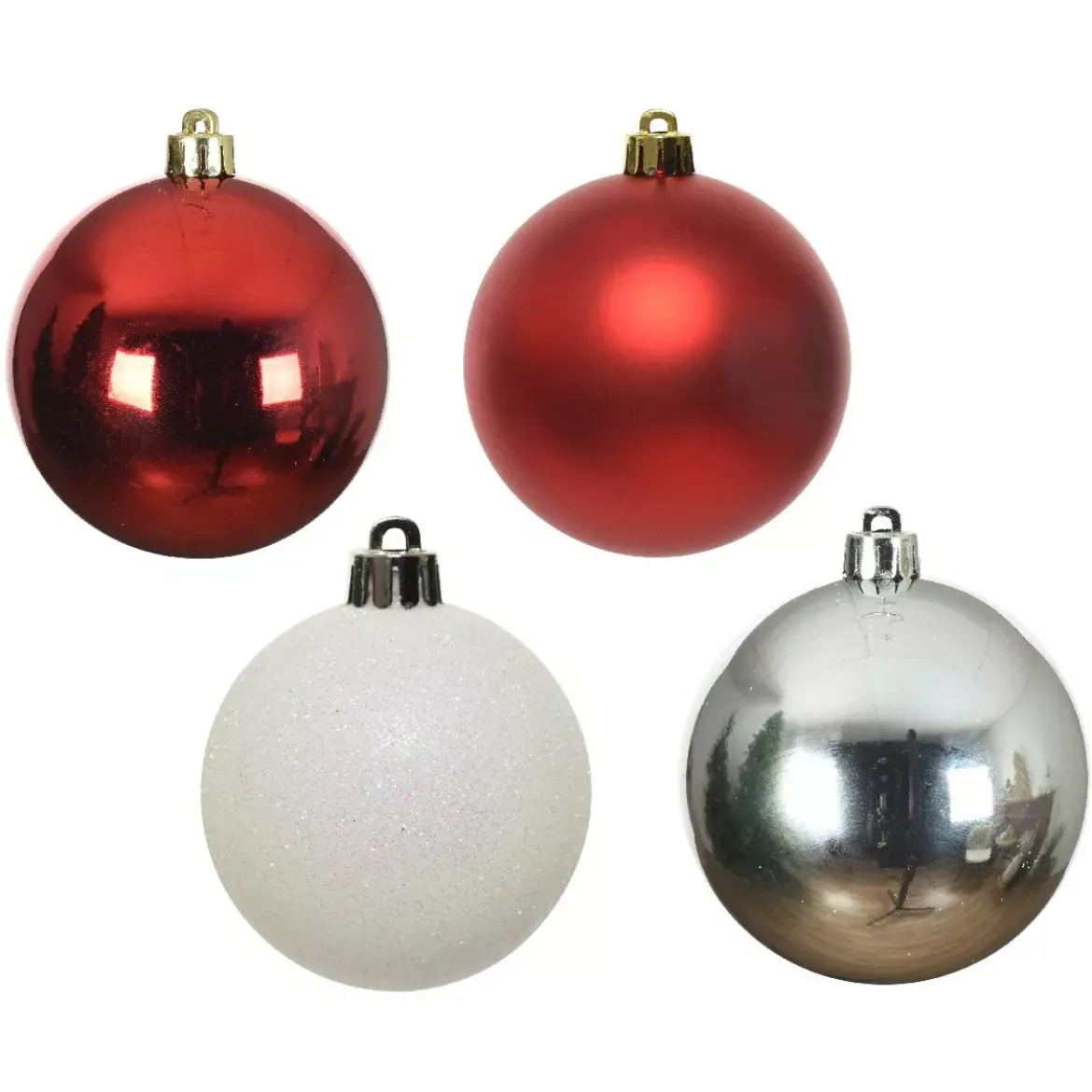 Confezione di 30 palline di Natale (D60 mm) Alpine multi Bianco/ Rosso