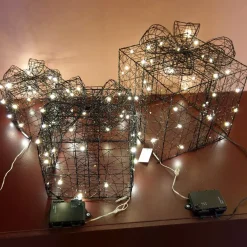 Confezione di 3 regali luminosi a pile Bianco caldo