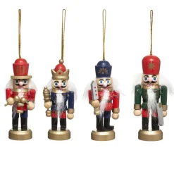 Confezione di 4 soldati schiaccianoci Multicolore