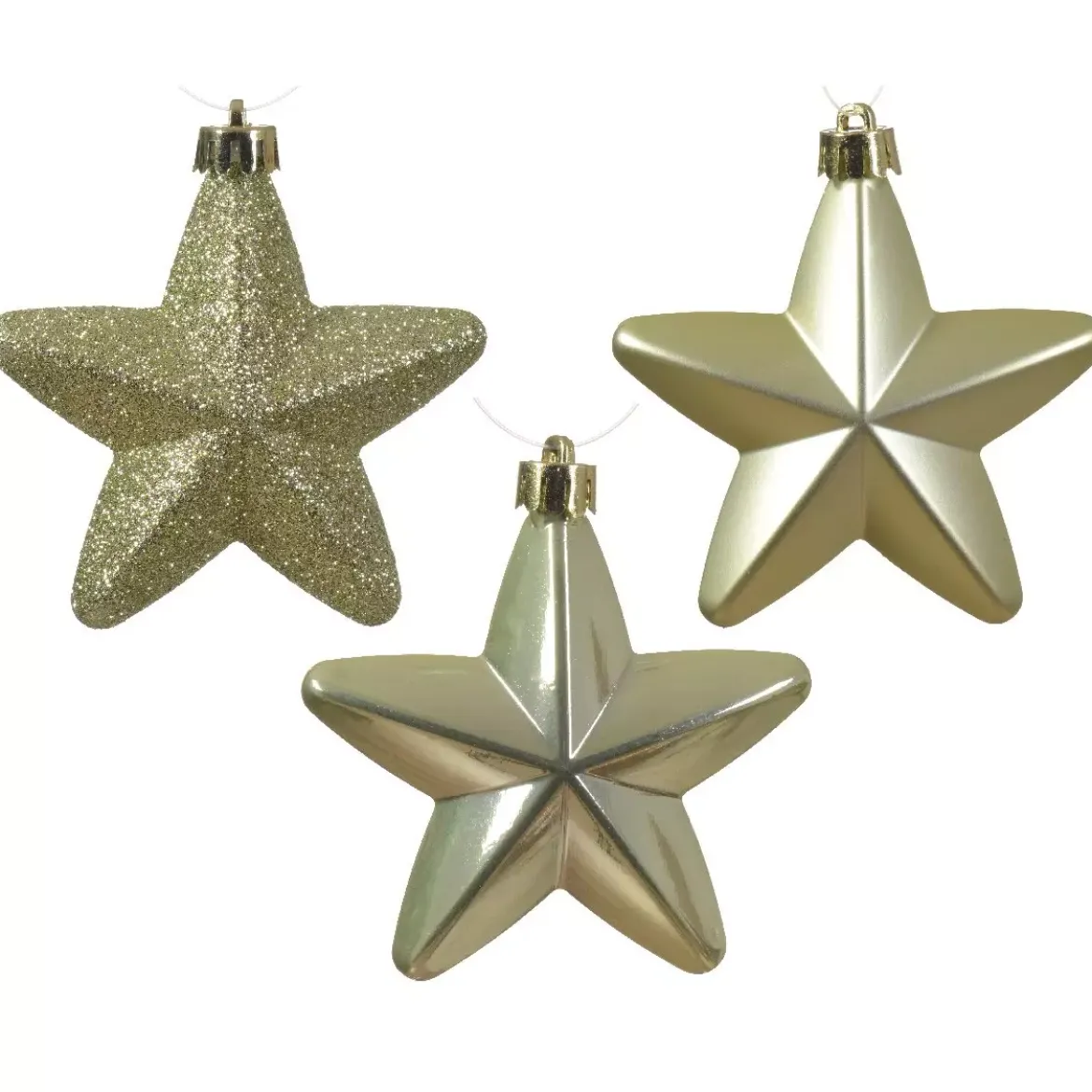 Confezione di 6 stelle di Natale da appendere Alpine Pistacchio