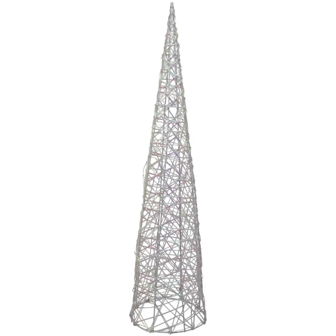 Cono luminoso con pile 40 micro LED (H80 cm) Scintille Bianco caldo