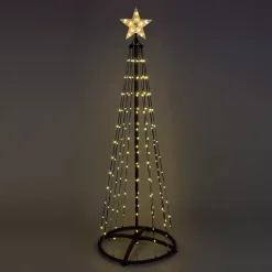 Cono luminoso Digital 550 Micro Led (H300 cm) Twinkling Nero e bianco caldo