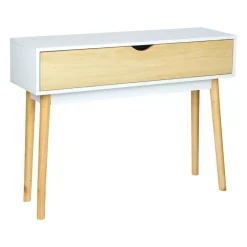 Consolle in legno (H75 cm) Hortense Bianca