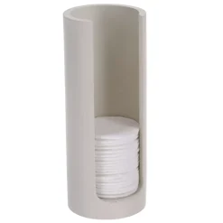 Contenitore porta dischetti di cotone (H17 cm) Japandi Beige