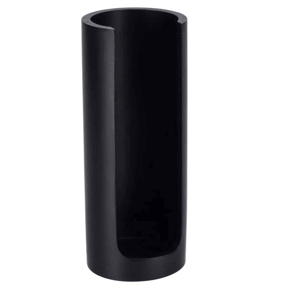 Contenitore porta dischetti di cotone (H17 cm) Japandi Nero