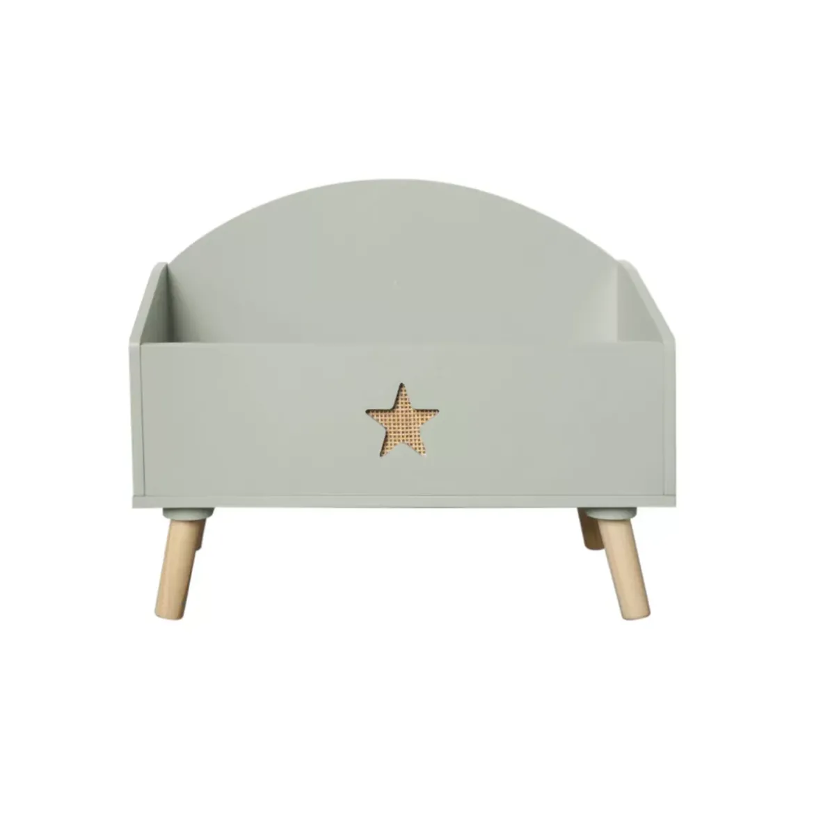 Contenitore porta giocattoli bambino legno (H44 cm) Stars Verde