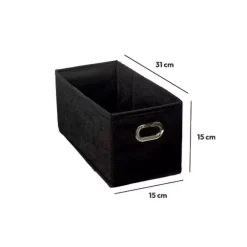 Contenitore portaoggetti (15 x 31 cm) Helena Nero