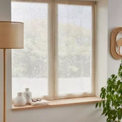 Coppia di tende a occhielli effetto lino (60 x 90 cm) Luca Beige