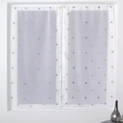 Coppia di tende trasparenti (60 x 120 cm) Smarties Grigio