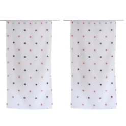 Coppia di tende trasparenti (60 x 120 cm) Smarties Grigio