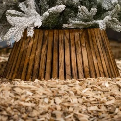 Copri base albero di natale (D70 cm) Paulownia Legno