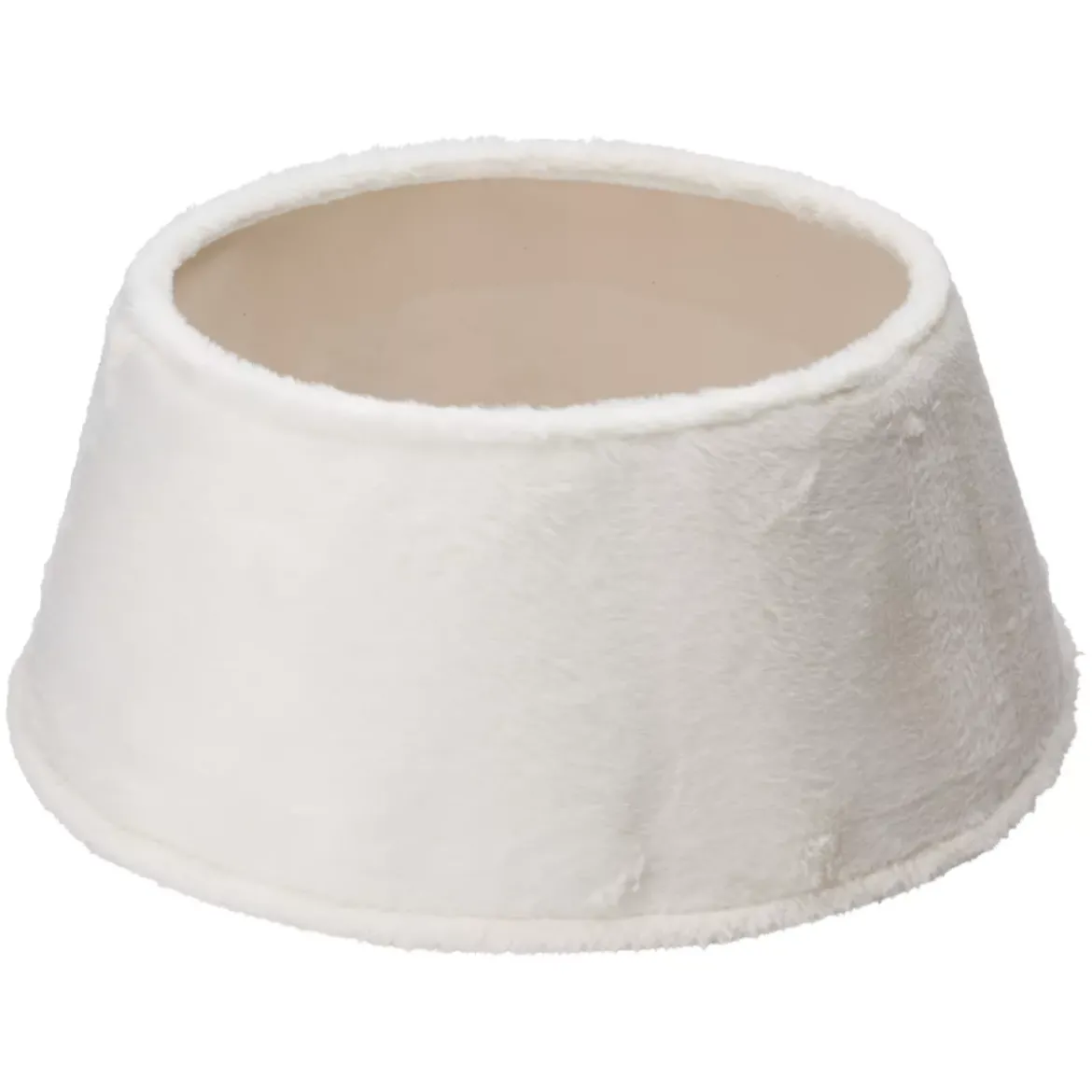 Copribase albero di Natale (D55 cm) Ecopelliccia Bianca
