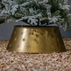 Copribase per allbero di Natale in metallo (D70 cm) Antico Oro