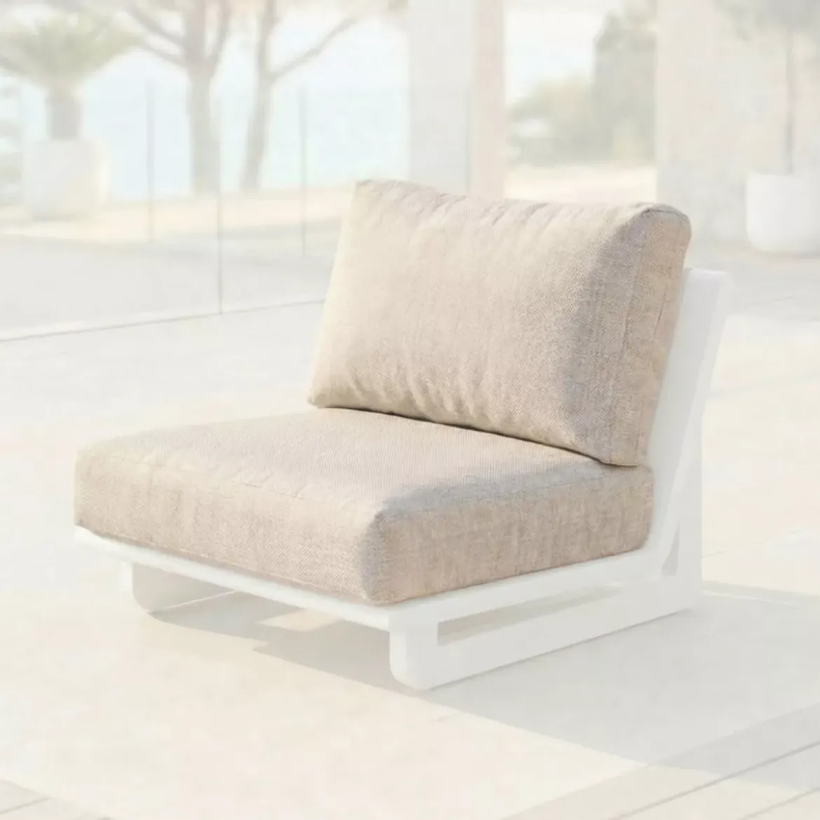 Copricuscini di ricambio per Poltrona Long Beach Beige
