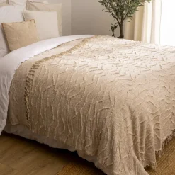 Copriletto cotone (260 x 240 cm) Daisy Beige