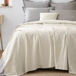 Copriletto cotone (220 x 250 cm) Léa Beige pampa