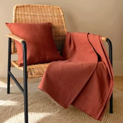 Copriletto cotone (220 x 250 cm) Léa Terracotta
