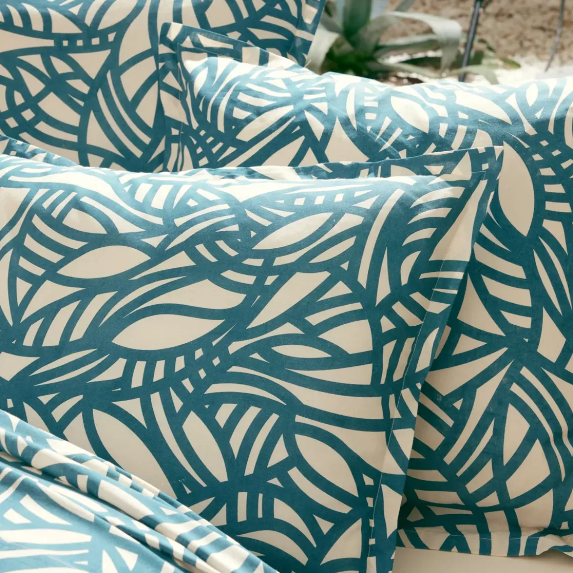 Copripiumino cotone lavato (240 x 220 cm) Serena Blu