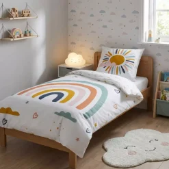 Copripiumino e 1 federa cotone bambini (140 x 200 cm) Arcobaleno Multicolore