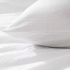 Copripiumino e due federe in cotone (260 x 240 cm) Meline Bianco