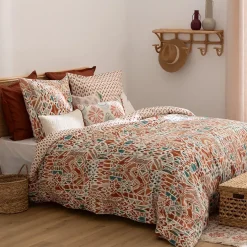 Copripiumino e due federe cotone (240 x 220 cm) Ikat Multicolore