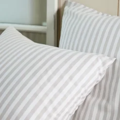 Copripiumino e due federe in cotone (260 x 240 cm) Linea Beige