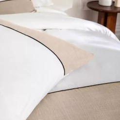 Copripiumino e due federe in cotone (260 x 240 cm) Gabrielle Beige