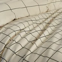Copripiumino e due federe cotone (260 x 240 cm) Carrie Beige