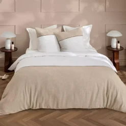 Copripiumino e due federe in cotone (240 x 220 cm) Gabrielle Beige