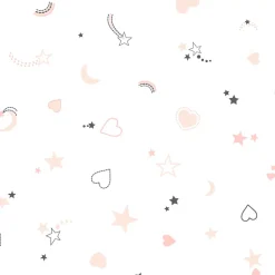 Copripiumino e una federa cotone (140 x 200 cm) Gatto Rosa