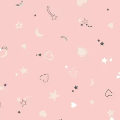 Copripiumino e una federa cotone (140 x 200 cm) Gatto Rosa