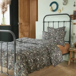 Copripiumino garza di cotone (140 cm) Constance Blu notte