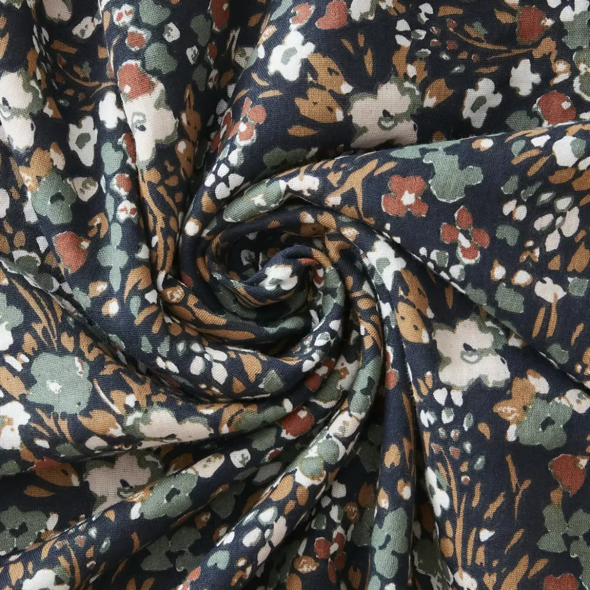 Copripiumino garza di cotone (140 cm) Constance Blu notte