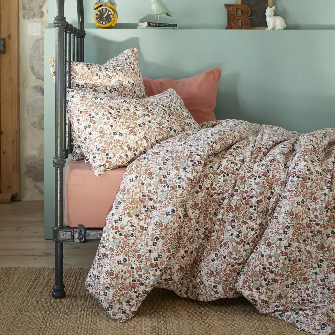 Copripiumino garza di cotone (140 cm) Capucine Multicolore